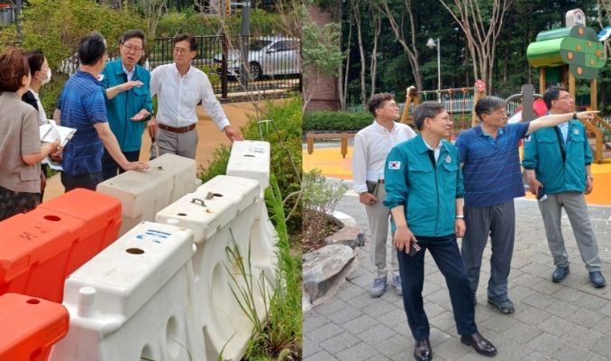 수원시 영통구, 365 현장행정 박차 망포동 일원 공원 조성사업 현장점검 나서다