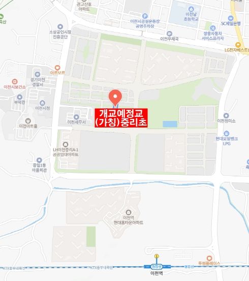 (가칭)중리초 위치도 1장