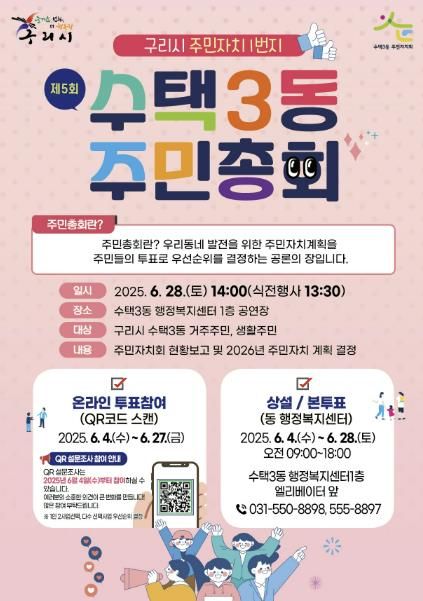 '구리시 주민자치 1번지' 수택3동주민자치회, 제5회 주민총회 사전투표 시작