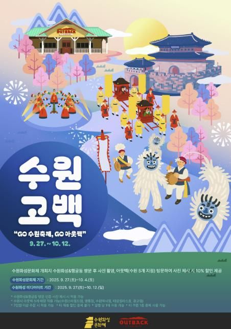 ‘GO 수원축제, GO 아웃백’ 홍보물