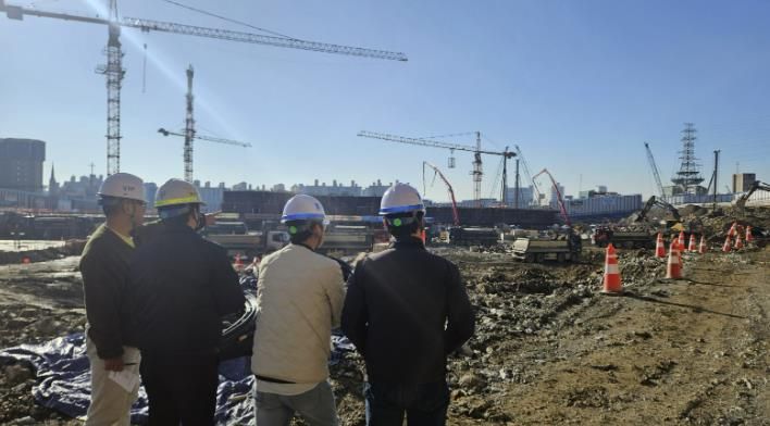 지난 28일 이목동 공동주택 신축 건설공사장을 점검하는 모습