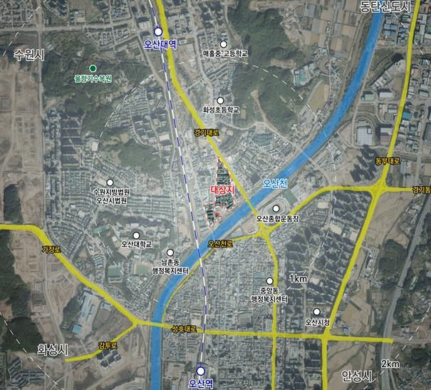 오산시, 궐동2구역 재개발사업 정비계획 결정 및 정비구역 지정