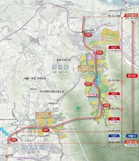 송파하남선(노선도)