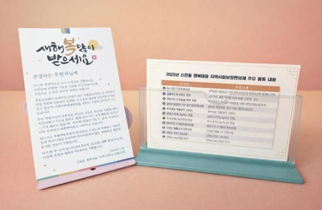 시흥시 신천동 지역사회보장협의체, 설 맞아 후원자에 감사 서한문 발송