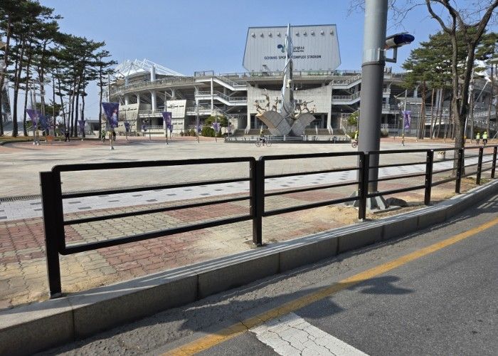 도로 시설물 작업 후